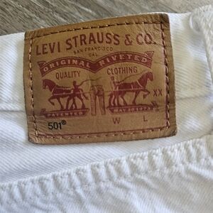 White Denim Shorts
